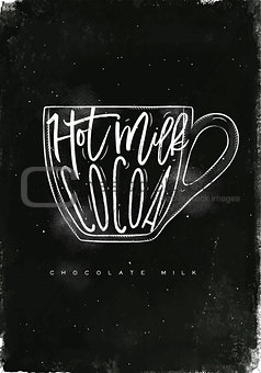 Chocolate milk cup chalk