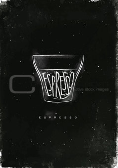 Espresso cup chalk