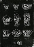 Coffee menu graphic chalk