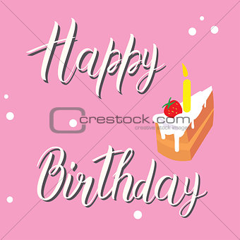 Birthday card on a pink background