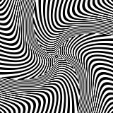 Rotation torsion illusion. Abstract op art design. 
