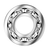 Side view of ball bearing 