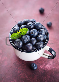 Juicy fresh blueberries.