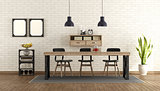 Dining room in industrial style