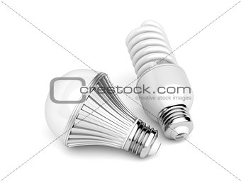 LED and CFL light bulbs