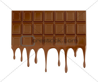 Melted chocolate bar