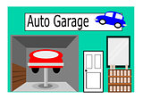 Flat Design Icon Auto Garage