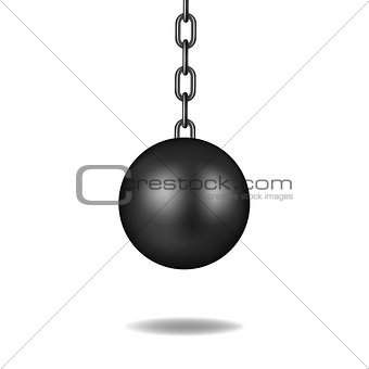 Wrecking ball in black design