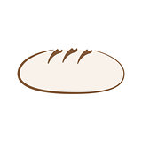 Flat linear bread icon