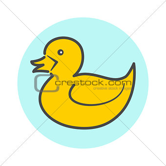 Yellow minimalistic duck icon