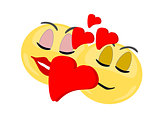 Emoji couple in love