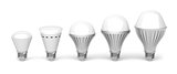 LED light bulbs on white 