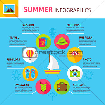 Summer Concept Infographics
