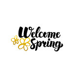 Welcome Spring Handwritten Lettering