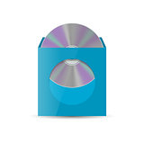 Envelope for CD with window, vector illustration.