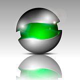 Clear half-gray sphere.For you design