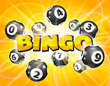 Lotto balls around the word Bingo