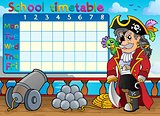 School timetable with pirate on ship