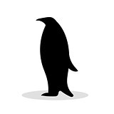 Penguin bird black silhouette animal