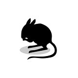 Jerboa rodent mammal black silhouette animal