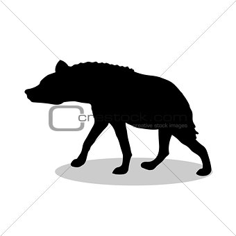 Hyena predator black silhouette animal