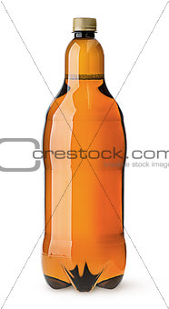Big plastic bottle with beer