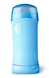 Blue deodorant container with cap