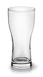 Empty small beer glass top view