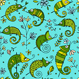 Chameleon collection, seamless pattern for your design