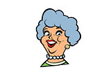 Funny adult woman fashionable grandmother portrait