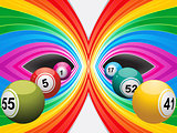 Colourful background with bingo lottery balls