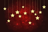 Red background with stars