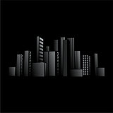City lights design in front of black background