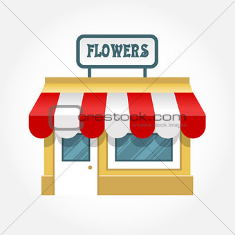 Small shop icon - little store facade