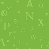 Vector seamless pattern with letters of the alphabet