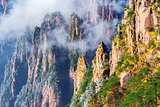 Colorful peaks of Huangshan National park.