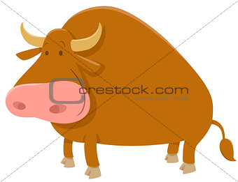 cartoon bull farm animal