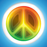 Hippie peace symbol