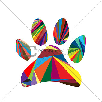 Colorful paw design