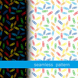 set of seamless pattern with Clerical clip. vector
