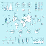 Social Media Blue Infographic Elements