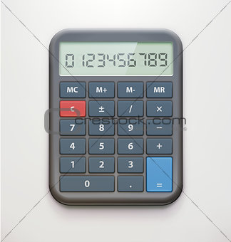 Realistic electronic calculator