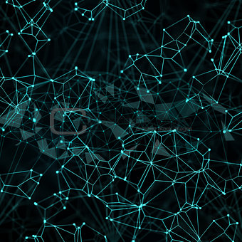 Digital background with connecting dots and lines