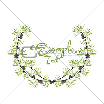 Decoration of pine branches