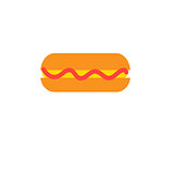 Vector tasty hot dog icon