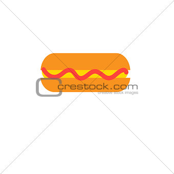 Vector tasty hot dog icon