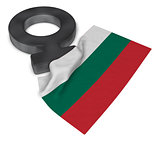 symbol for feminine and flag of bulgaria - 3d rendering
