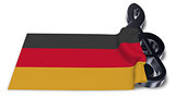clef symbol and german flag - 3d rendering