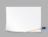 paper template brush gray background