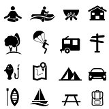 Recreation, activities and leisure icons